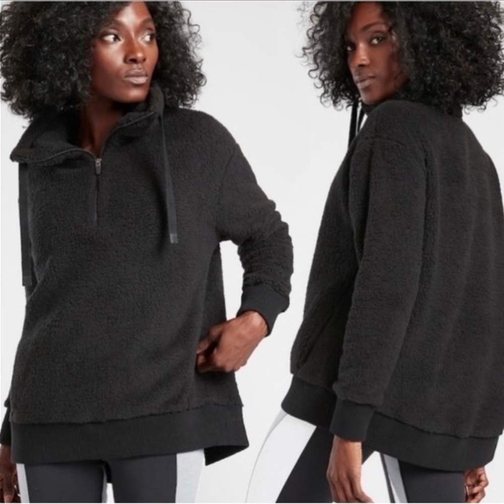 Athleta Talus Sherpa Half Zip Jacket Size M